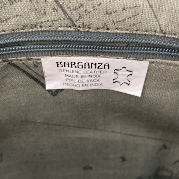 Brown Genuine Leather Purse, with a Unique Map Interior - Picture 5 of 10